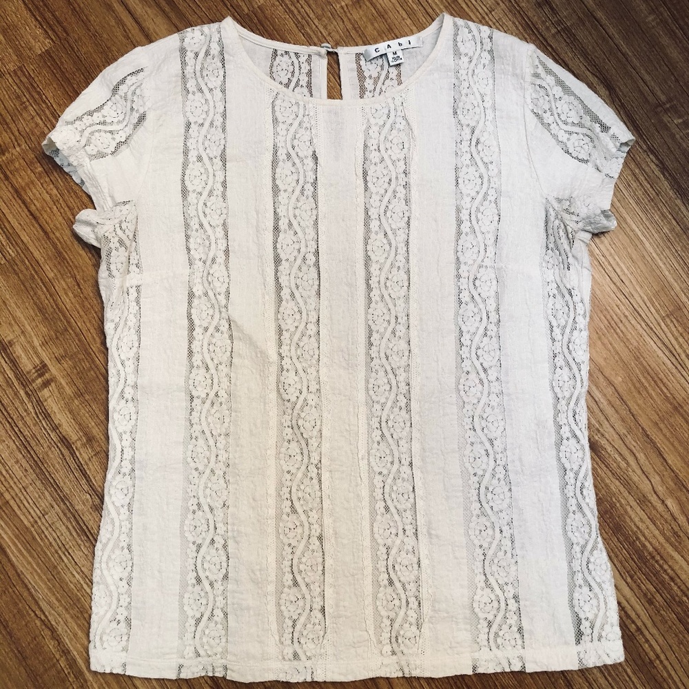 OffWhite CAbi Lace Shortsleeved